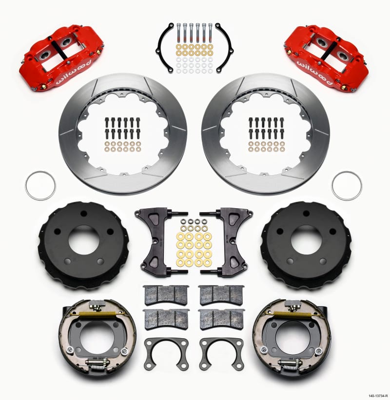 Wilwood — KIT,REAR,DISC/DRUM,BIG FORD,2.00 OFFSET FNSL4R,5x5.50 BC,12.88 ROTOR,RED