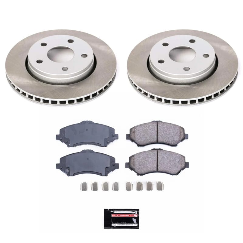 PowerStop — Semi-Coated Rotor and Low-Dust Ceramic Brake Pad Kit