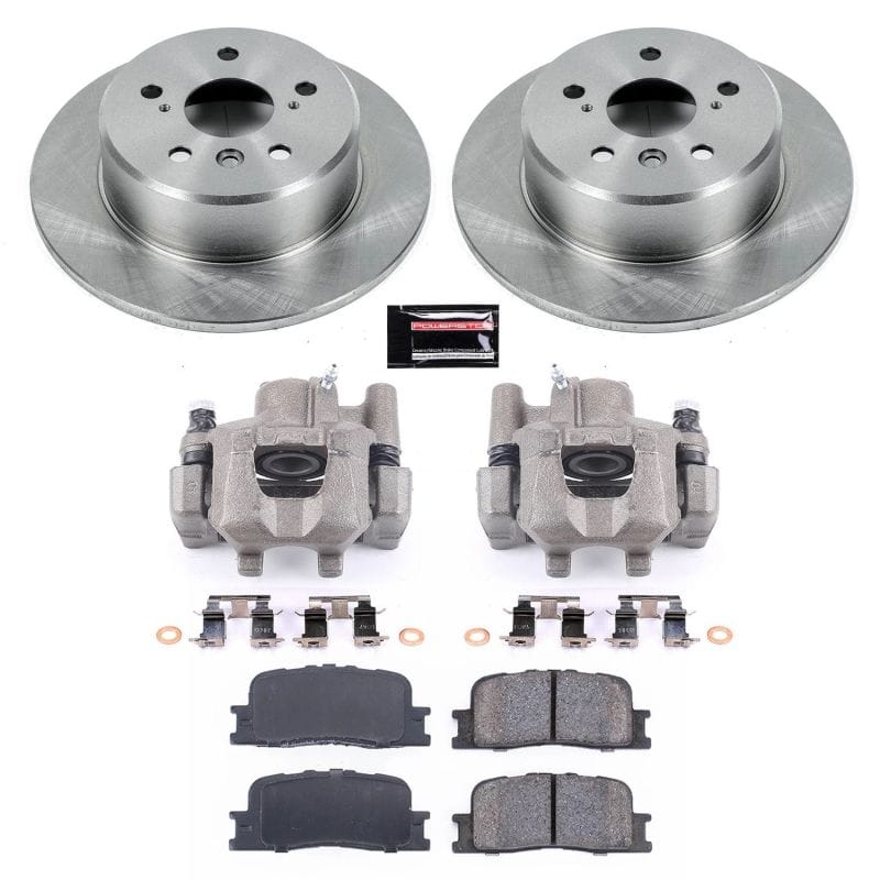 PowerStop — OE Stock Replacement Low-Dust Ceramic Brake Pad, Rotor and Caliper Kit