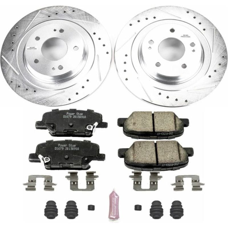 PowerStop — Z23 Daily Driver Carbon-Fiber Ceramic Brake Pad and Drilled & Slotted Rotor Kit