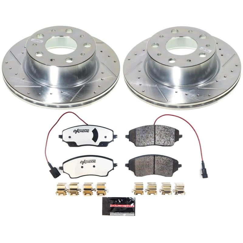 PowerStop — Z36 Truck and SUV Carbon-Fiber Ceramic Brake Pad and Drilled & Slotted Rotor Kit