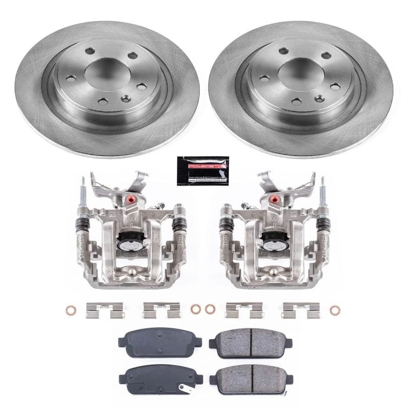 PowerStop — OE Stock Replacement Low-Dust Ceramic Brake Pad, Rotor and Caliper Kit
