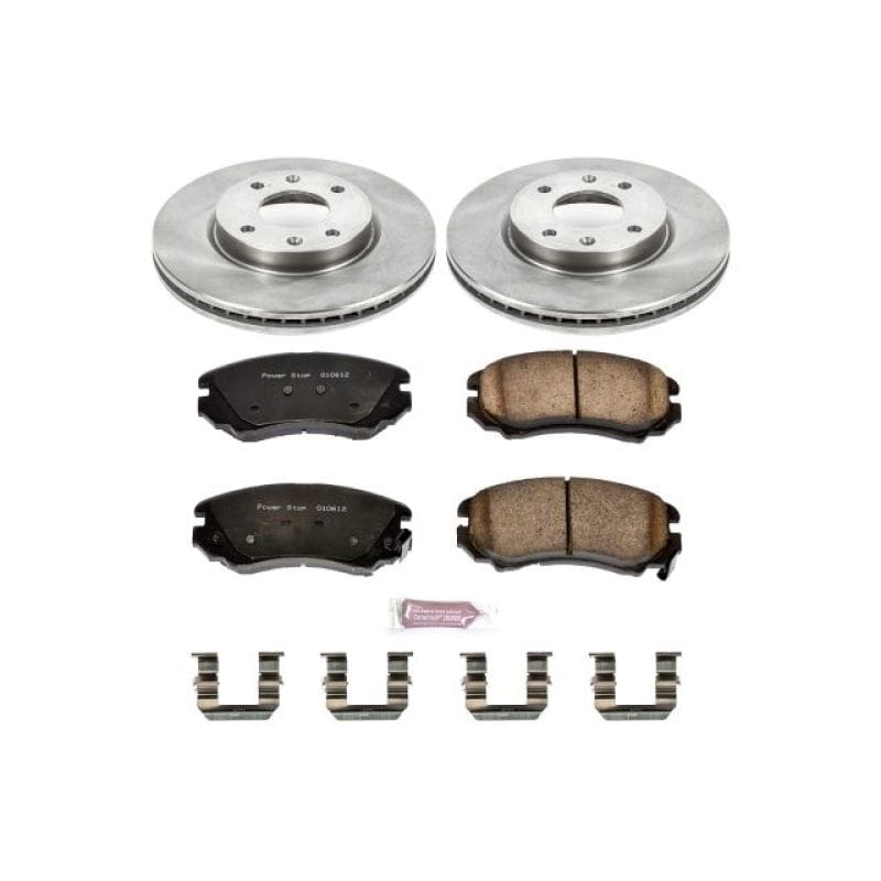 PowerStop — OE Stock Replacement Low-Dust Ceramic Brake Pad and Rotor Kit