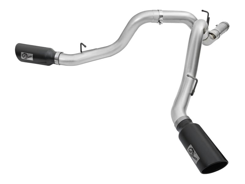 aFe — ATLAS 4 IN Aluminized Steel DPF-Back Exhaust System w/Black Tip