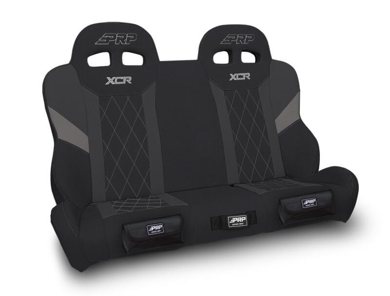 PRP Seats — PRP Polaris RZR XCR Quick Release Rear Suspension Bench Seat Diamond Stich - Blk/Gray