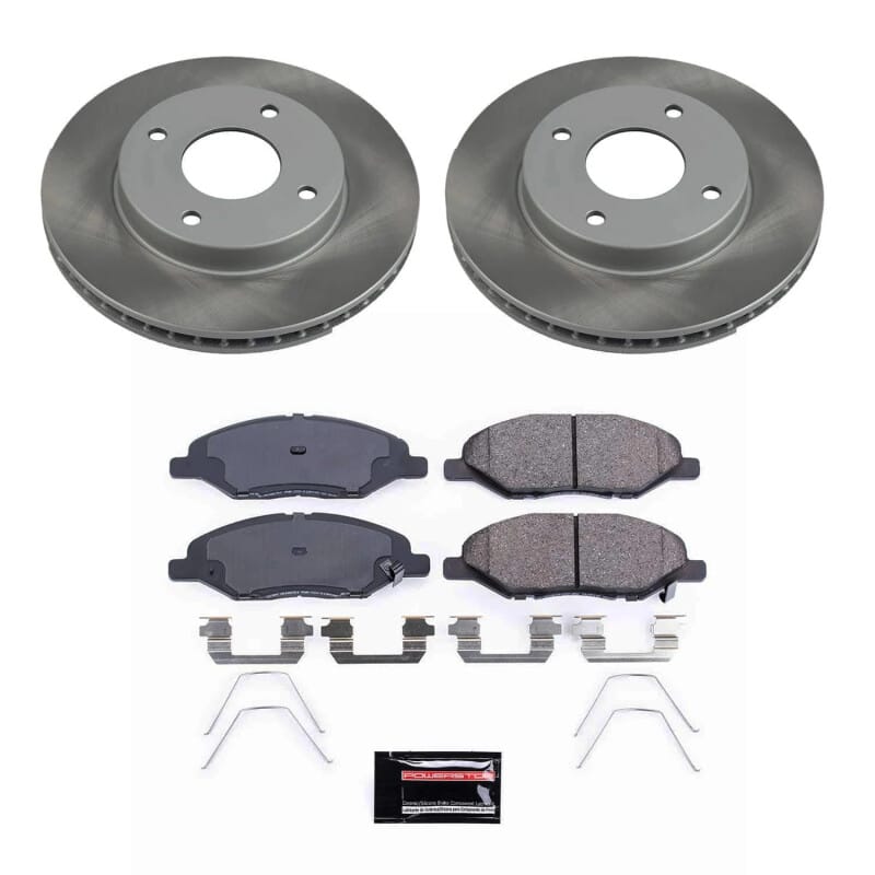 PowerStop — Semi-Coated Rotor and Low-Dust Ceramic Brake Pad Kit