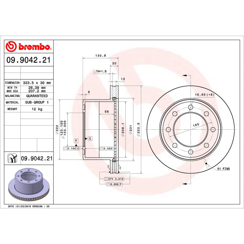 Brembo OE — Premium Rear Brake Rotor