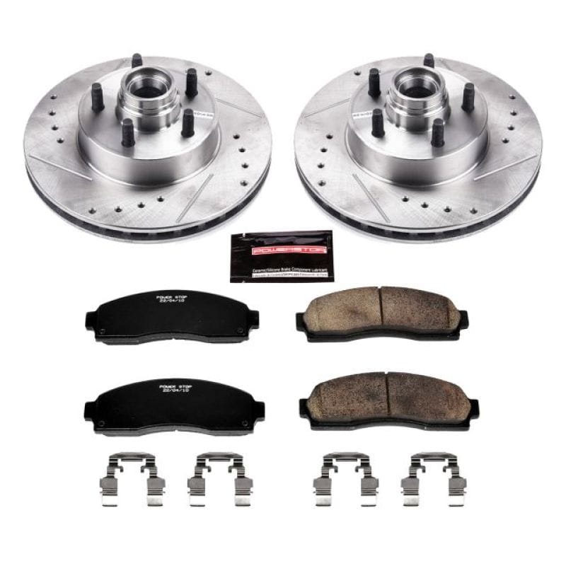 PowerStop — Z23 Daily Driver Carbon-Fiber Ceramic Brake Pad and Drilled & Slotted Rotor Kit
