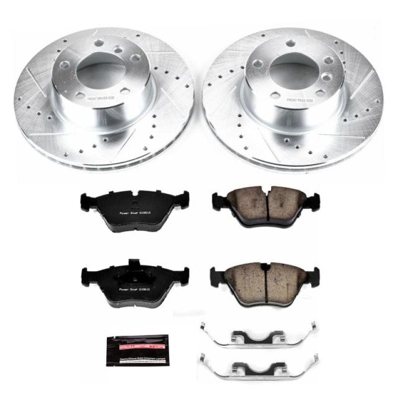 PowerStop — Z23 Daily Driver Carbon-Fiber Ceramic Brake Pad and Drilled & Slotted Rotor Kit