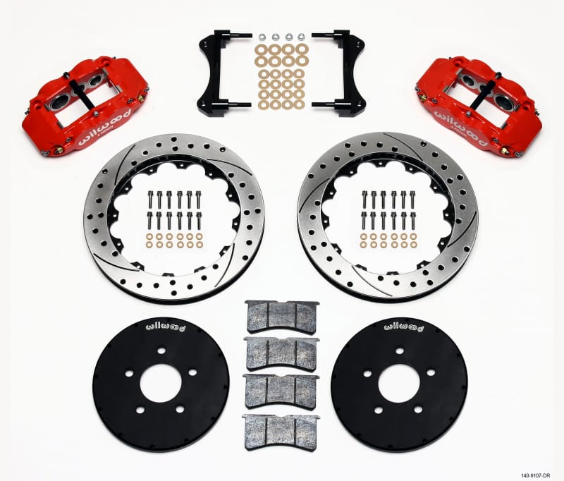 Wilwood — KIT,FRONT,5 LUG,MUSTANG,94-04,FNSL6R 12.90,DRILLED,RED