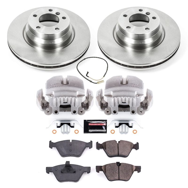 PowerStop — OE Stock Replacement Low-Dust Ceramic Brake Pad, Rotor and Caliper Kit