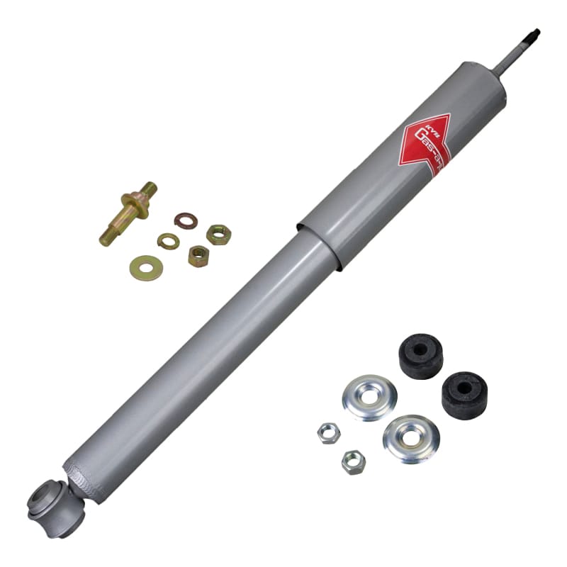KYB — The KYB Gas-a-just monotube shock absorber has additional performance advantages over the traditional twin-tube design: It can instantly, automatically adjust to your performance needs and never experiences fade due to aeration. The KYB Gas-a-just has two separate working chambers: An air-free hydraulic piston and valve area for responsiveness and control, and a second high-pressure nitrogen gas area with a floating piston that provides a comfortable ride during normal driving and adds instant p
High Pressure Monotube Gas Shock