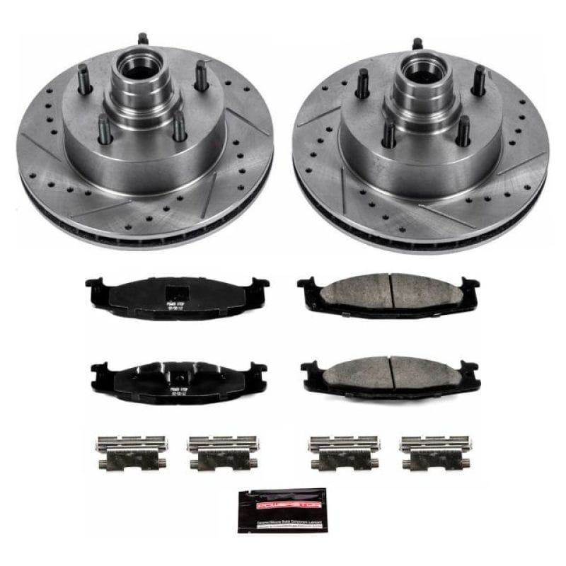 PowerStop — Z23 Daily Driver Carbon-Fiber Ceramic Brake Pad and Drilled & Slotted Rotor Kit