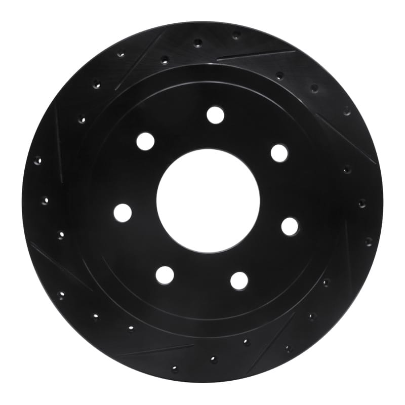 R1 Concepts — R1 Concepts Brake Rotor Drilled and Slotted Black