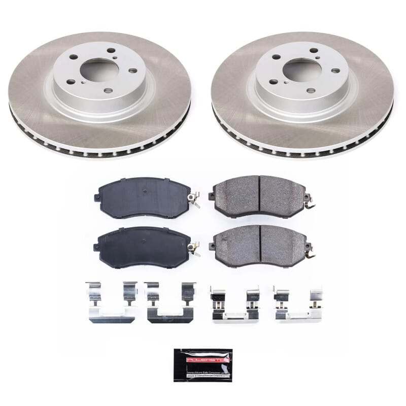 PowerStop — Semi-Coated Rotor and Low-Dust Ceramic Brake Pad Kit