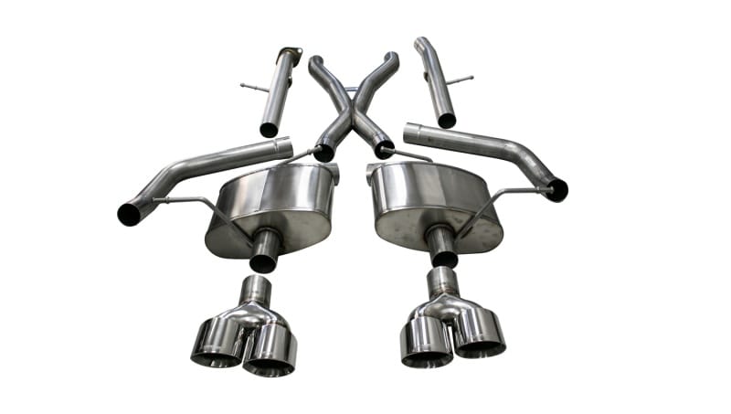CORSA Performance — 2.75in. Cat-Back Dual Rear Exit with Twin 4.5in. Polished Pro-Series Tips