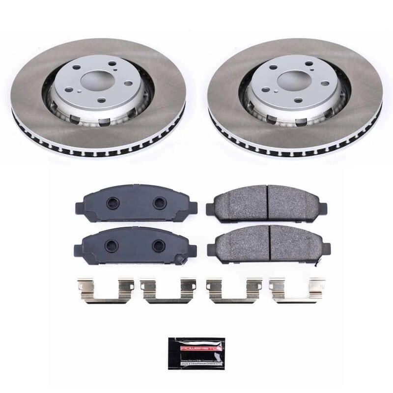 PowerStop — Semi-Coated Rotor and Low-Dust Ceramic Brake Pad Kit