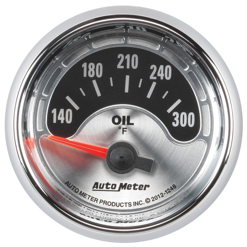 AutoMeter — GAUGE, OIL TEMP, 2 1/16", 300?F, ELEC, AMERICAN MUSCLE