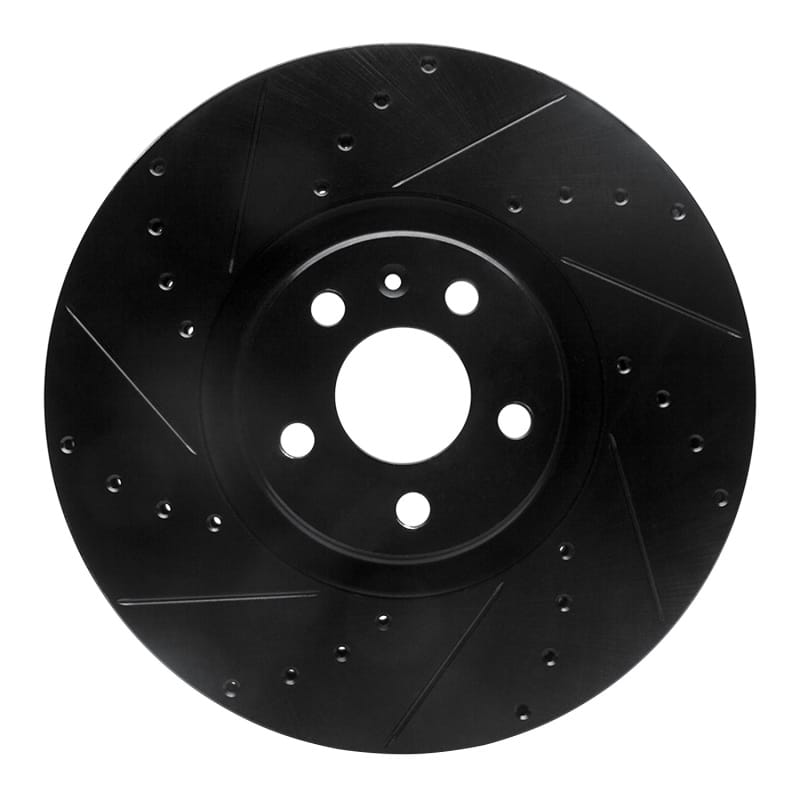R1 Concepts — R1 Concepts Brake Rotor Drilled and Slotted Black