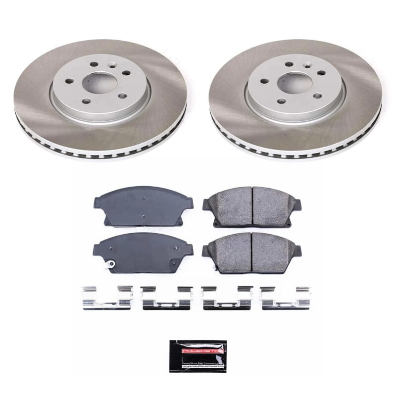 PowerStop — Semi-Coated Rotor and Low-Dust Ceramic Brake Pad Kit