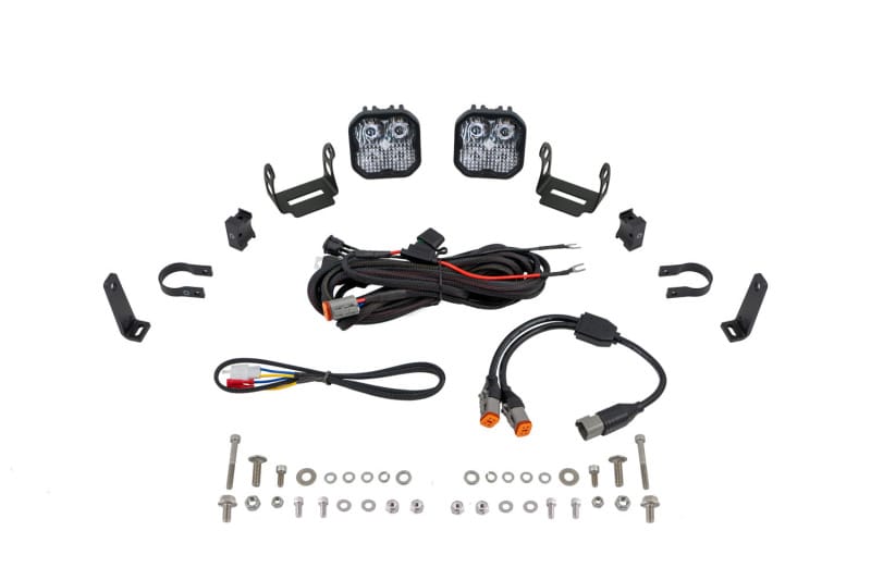 Diode Dynamics — Diode Dynamics SS3 LED Bumper 1 1/2 In Roll Bar Kit Max - White Combo (Pair)