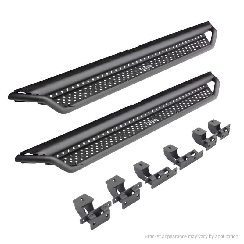 Go Rhino — Dominator Xtreme D1 Side Steps with Rocker Panel Mounting Kit - Double Cab