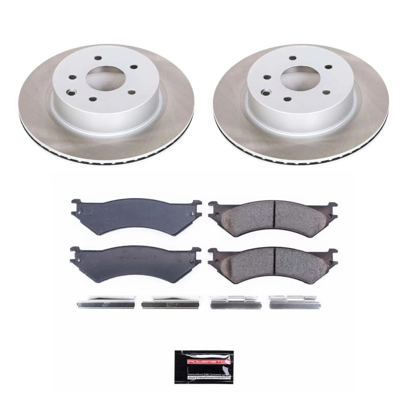 PowerStop — Semi-Coated Rotor and Low-Dust Ceramic Brake Pad Kit
