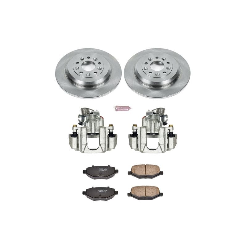 PowerStop — OE Stock Replacement Low-Dust Ceramic Brake Pad, Rotor and Caliper Kit