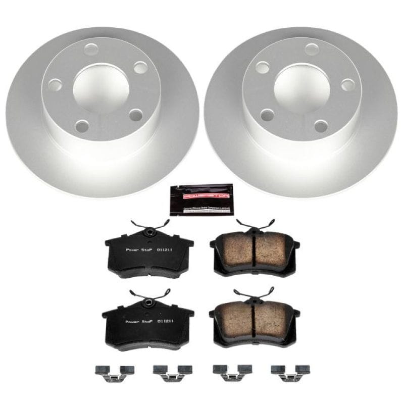 PowerStop — Genuine Geomet Coated Rotor and Carbon-Fiber Ceramic Brake Pad Kit