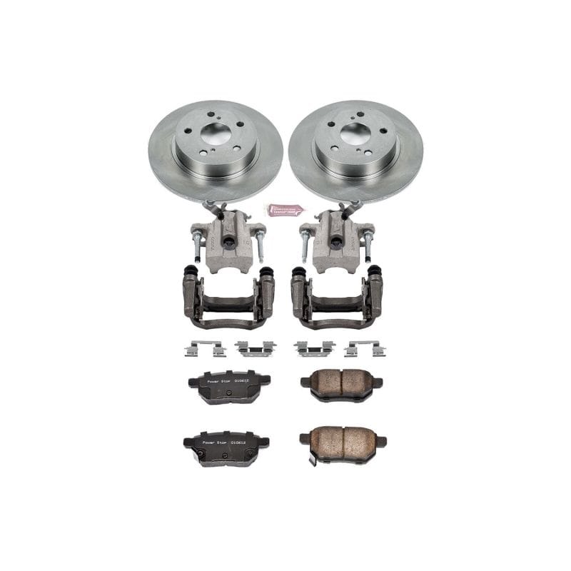 PowerStop — OE Stock Replacement Low-Dust Ceramic Brake Pad, Rotor and Caliper Kit