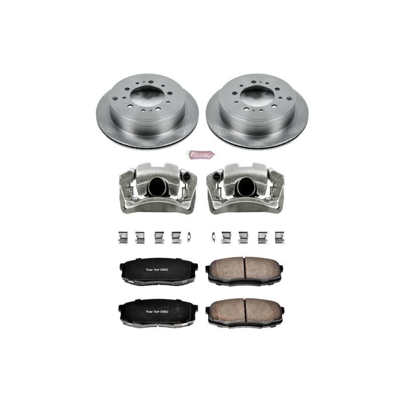 PowerStop — OE Stock Replacement Low-Dust Ceramic Brake Pad, Rotor and Caliper Kit