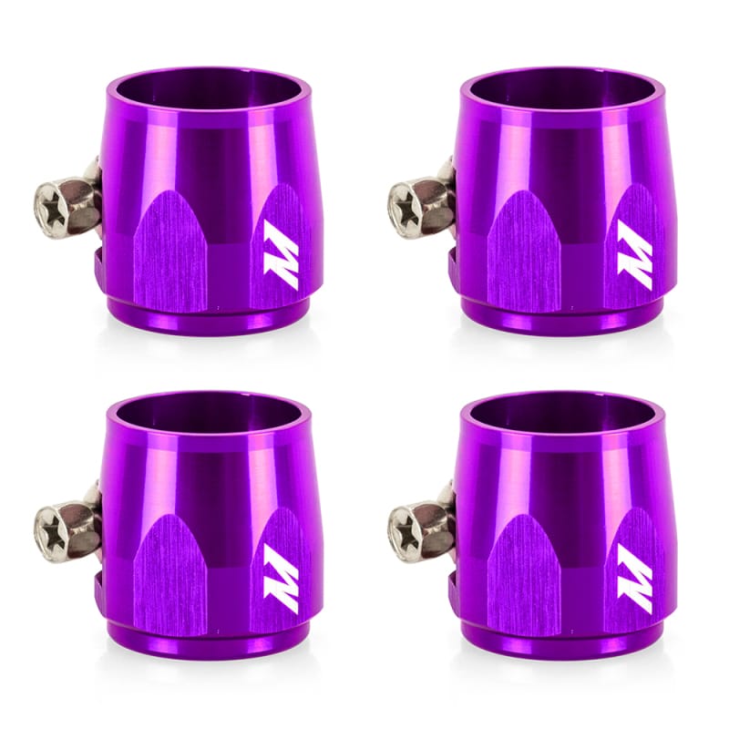 Mishimoto — -12AN Hex Hose Finisher Clamp Set, Purple