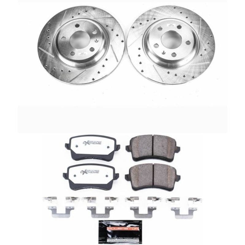PowerStop — Z26 Street Performance Ceramic Brake Pad and Drilled & Slotted Rotor Kit