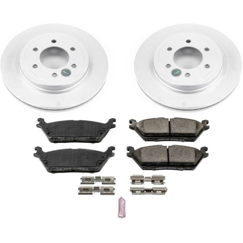 PowerStop — Genuine Geomet Coated Rotor and Low-Dust Ceramic Brake Pad Kit