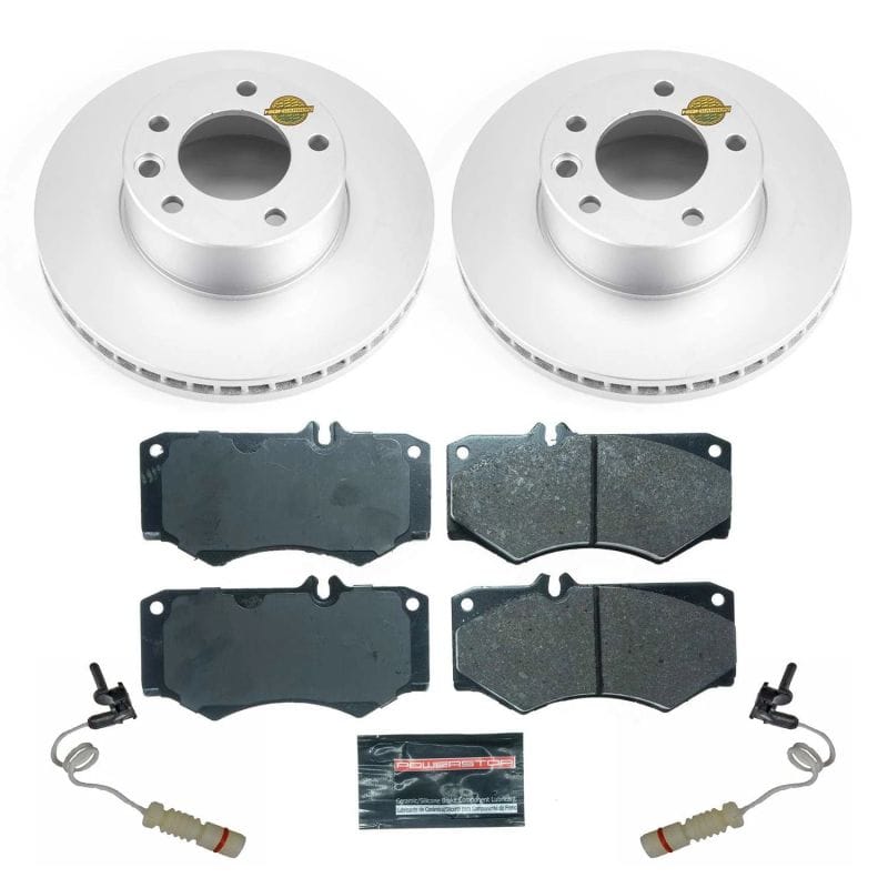 PowerStop — Genuine Geomet Coated Rotors, ECE-R90 Brake Pads + Hardware Kit
