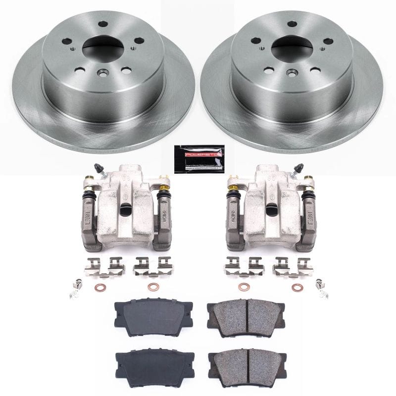 PowerStop — OE Stock Replacement Low-Dust Ceramic Brake Pad, Rotor and Caliper Kit
