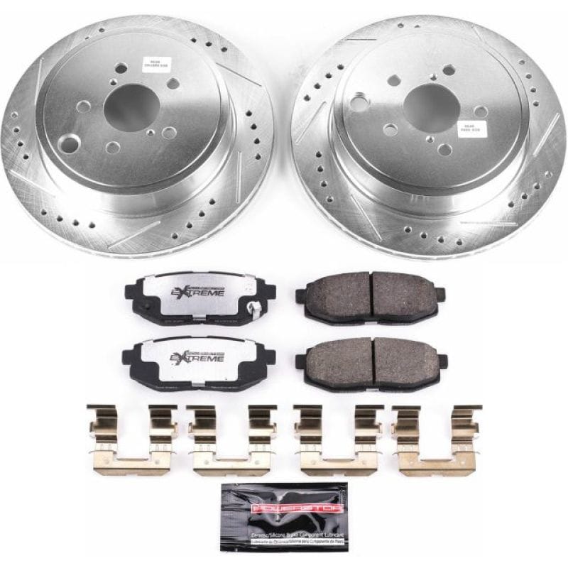 PowerStop — Z26 Street Performance Ceramic Brake Pad and Drilled & Slotted Rotor Kit