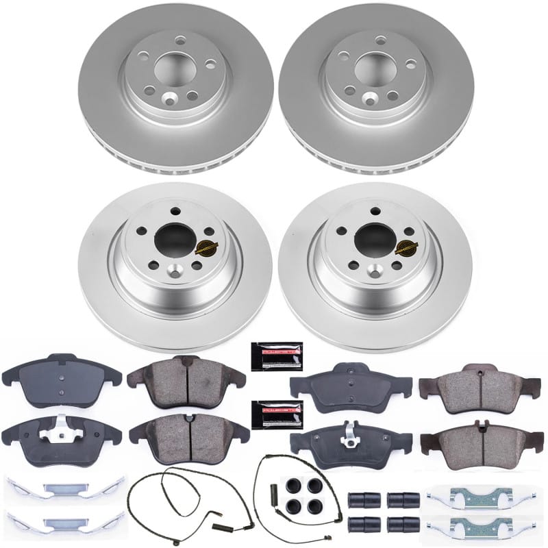PowerStop — Genuine Geomet Coated Rotor and Carbon-Fiber Ceramic Brake Pad Kit