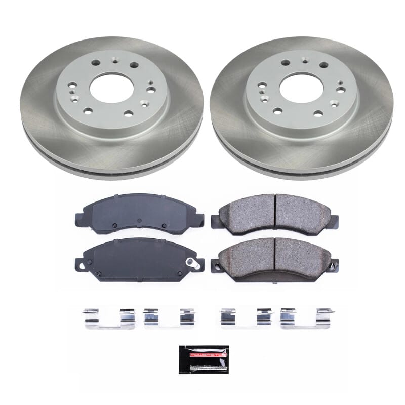 PowerStop — Semi-Coated Rotor and Low-Dust Ceramic Brake Pad Kit