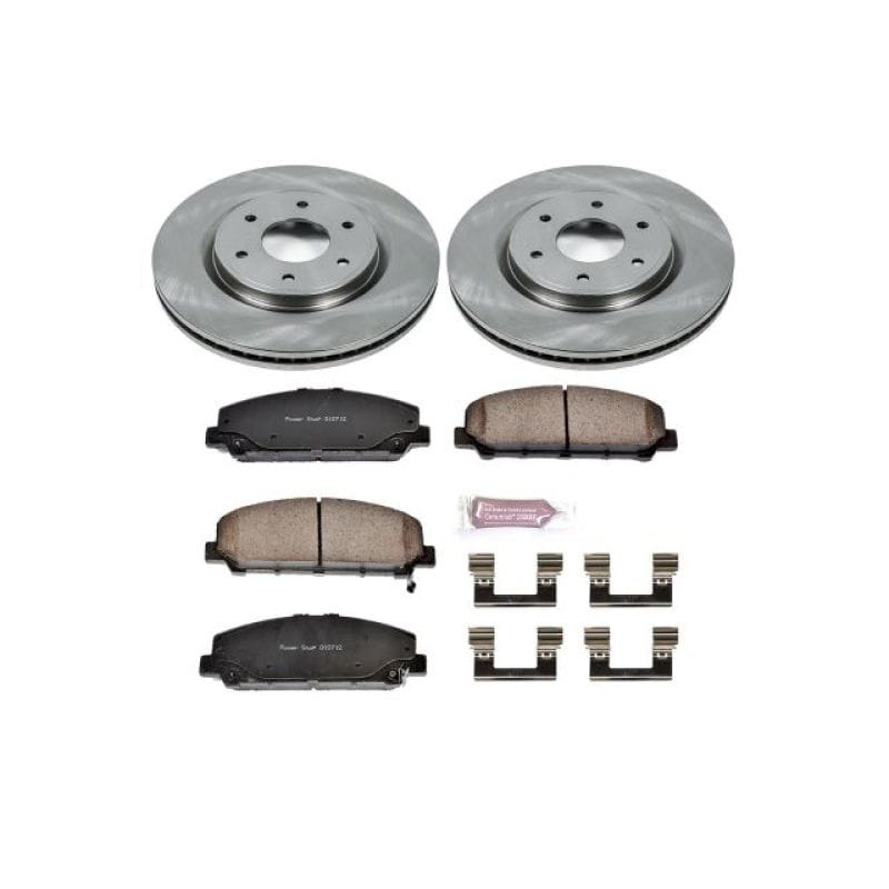 PowerStop — OE Stock Replacement Low-Dust Ceramic Brake Pad and Rotor Kit