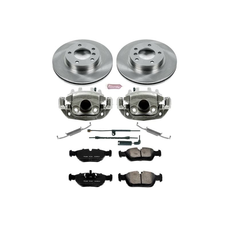 PowerStop — OE Stock Replacement Low-Dust Ceramic Brake Pad, Rotor and Caliper Kit