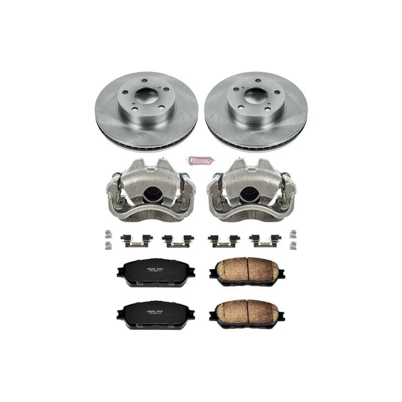 PowerStop — OE Stock Replacement Low-Dust Ceramic Brake Pad, Rotor and Caliper Kit