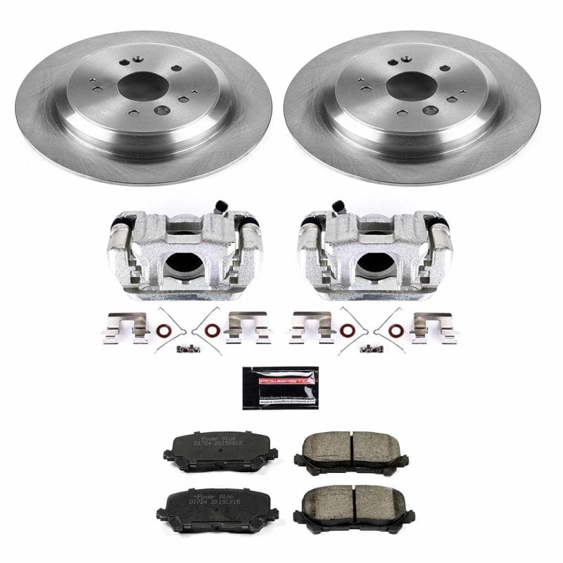 PowerStop — OE Stock Replacement Low-Dust Ceramic Brake Pad, Rotor and Caliper Kit