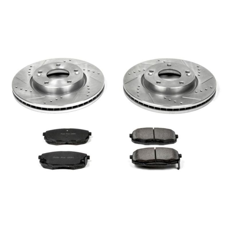 PowerStop — Z23 Daily Driver Carbon-Fiber Ceramic Brake Pad and Drilled & Slotted Rotor Kit