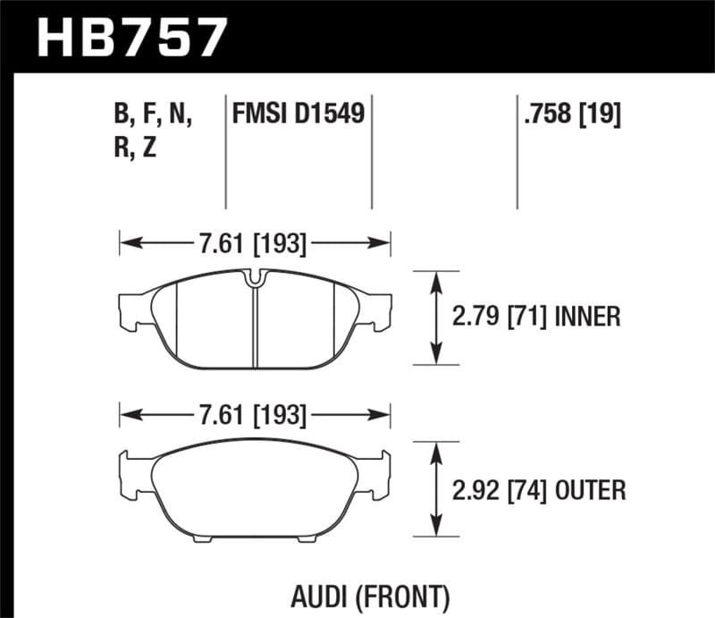 Hawk Performance — HPS 5.0 Disc Brake Pad
