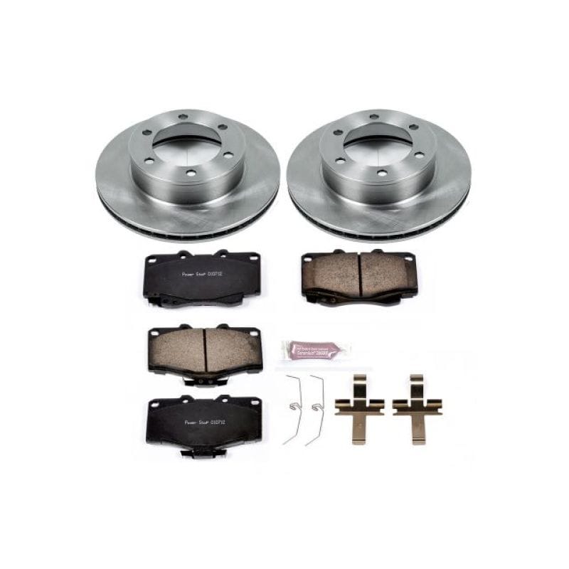 PowerStop — OE Stock Replacement Low-Dust Ceramic Brake Pad and Rotor Kit