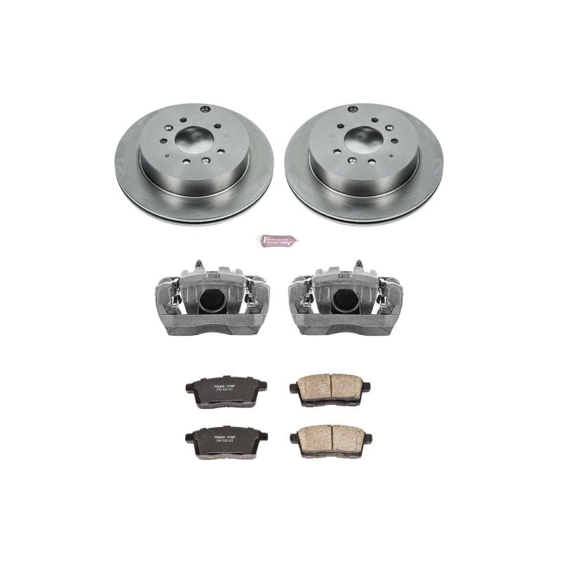 PowerStop — OE Stock Replacement Low-Dust Ceramic Brake Pad, Rotor and Caliper Kit
