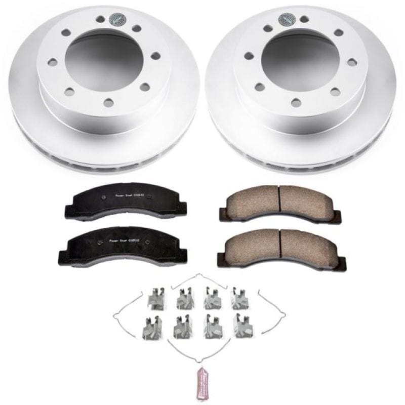 PowerStop — Genuine Geomet Coated Rotor and Low-Dust Ceramic Brake Pad Kit