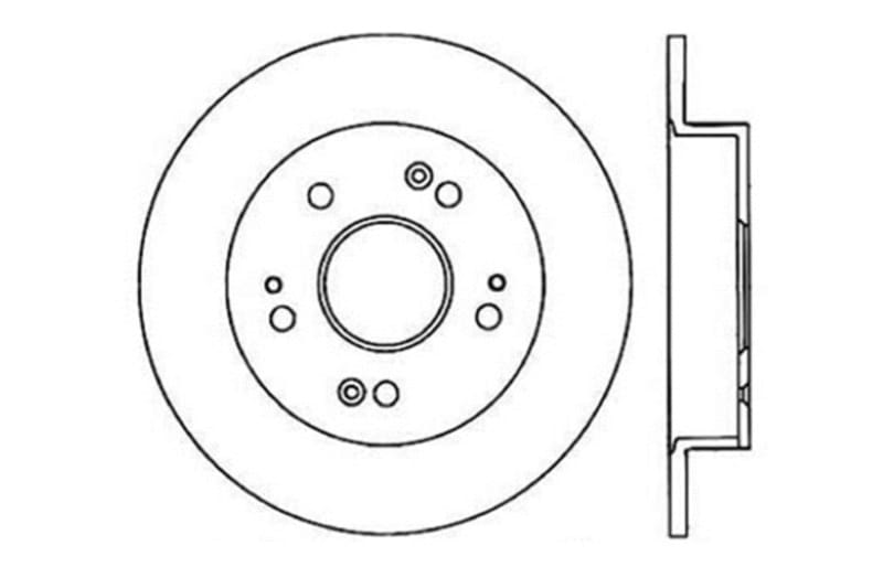 Stoptech — StopTech Sport Cross Drilled Brake Rotor; Rear Right
