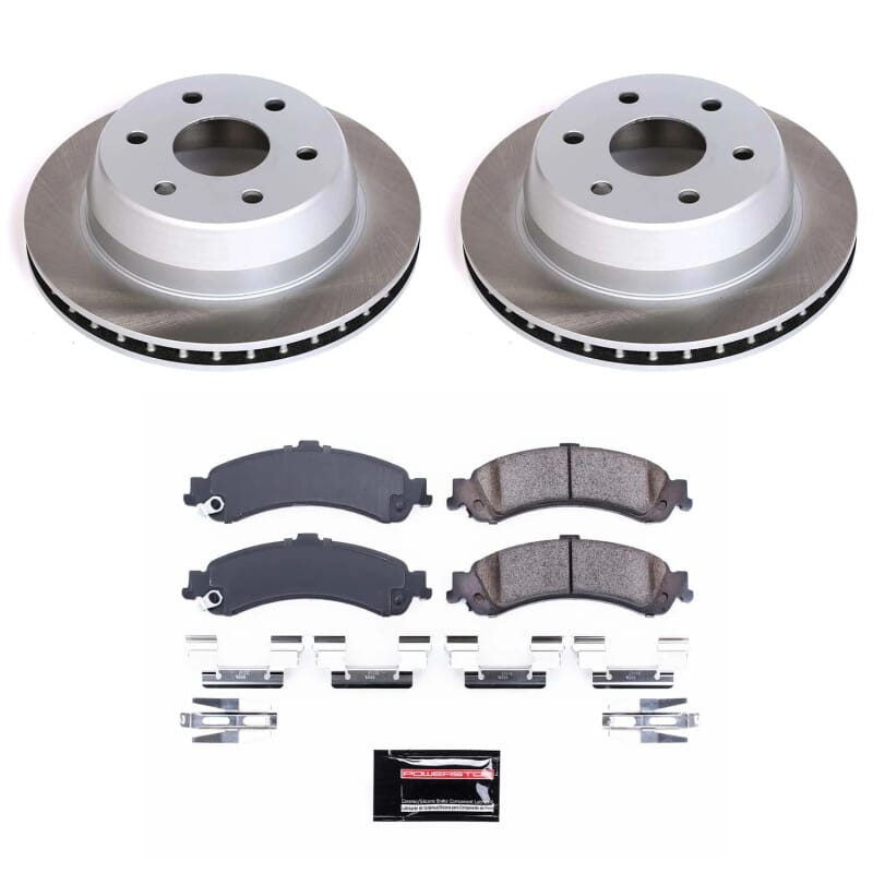 PowerStop — Semi-Coated Rotor and Low-Dust Ceramic Brake Pad Kit